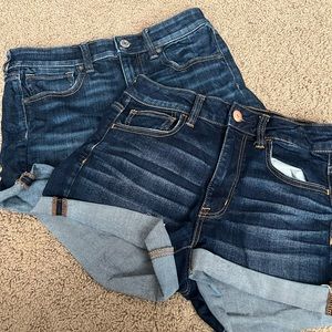 American Eagle: two pairs of size 6 jeans shorts